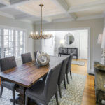 Interior Painting - Dining Room with Coffered Ceiling