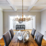 Interior Painting - Dining Room with Coffered Ceiling