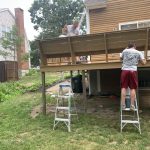 Decking Stain in Progress